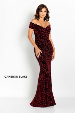 Cameron Blake CB766 Off Shoulder Metallic Mothers Gown