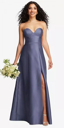 Alfred Sung D841 Strapless Bustier Bridesmaid Gown