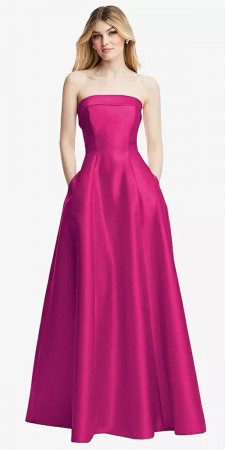Alfred Sung D843 Elegant Bridesmaid Gown with Pockets