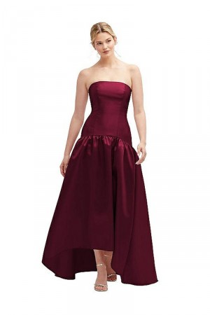 Alfred Sung D851 High Low Dropped Waist Bridesmaid Dress