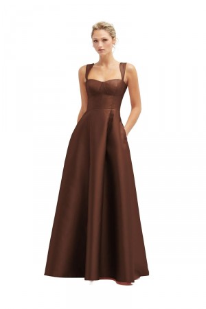 Alfred Sung D852 A-Line Bridesmaid Dress with Pockets