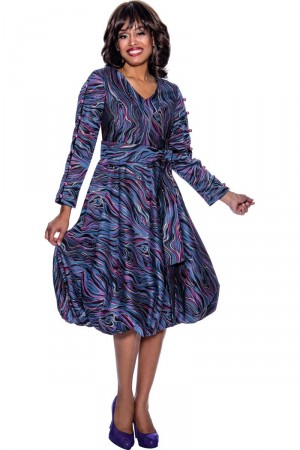 Nubiano DN1161 Fashion Forward Print Dress