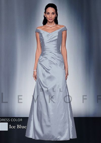   Shoulder Bridesmaid Dresses on Of The Off The Shoulder Long Bill Levkoff Bridesmaid Dress 539 Image