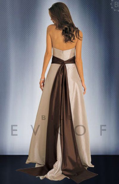 Burnt Orange Bridesmaid Dresses on Of The Two Tone Long Tails Bill Levkoff Bridesmaid Dress 557 Image
