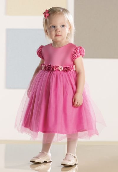Silk Baby Dresses on Calabrese For Mon Cheri Satin And Tulle Infant Dress 210371b Image
