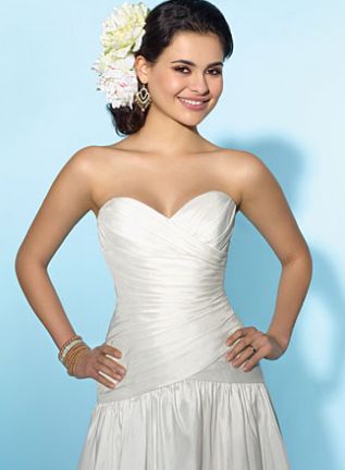 ALFRED ANGELO LITTLE WHITE DRESS SHORT DESTINATION WEDDING DRESS 2153