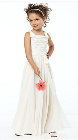 Dessy Lux Chiffon Flower Girl Dress FL4033