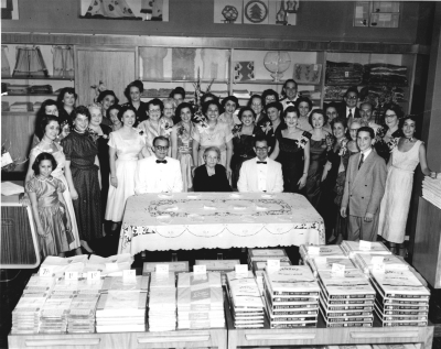 Mizrahi Family and Employees in 1952 on 119 West Adams Street in Jacksonville, FL