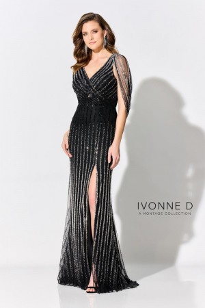 Ivonne D for Mon Cheri ID309 Dramatic Detachable Drape Gown