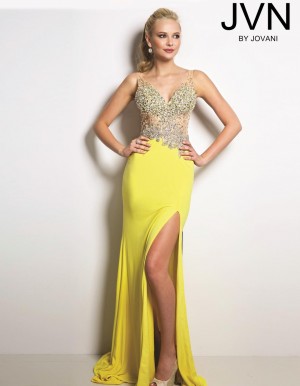 JVN Prom JVN20246 Fitted Jersey Gown by Jovani