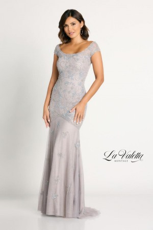 La Valetta LV6102 Cap Sleeve Mother of Bride Dress