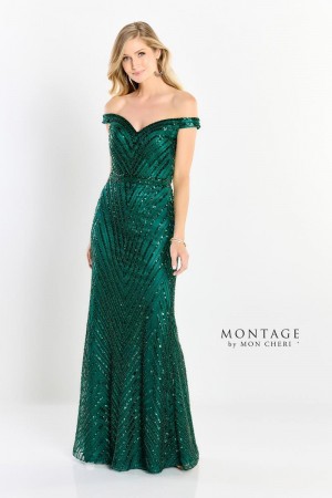 Montage M2215 Beaded Sequin Mothers Gown