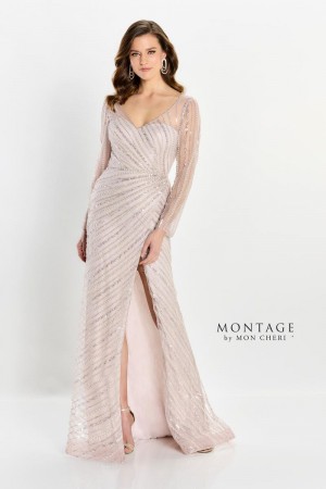 Montage M2216 MOB Gown with Detachable Sleeves