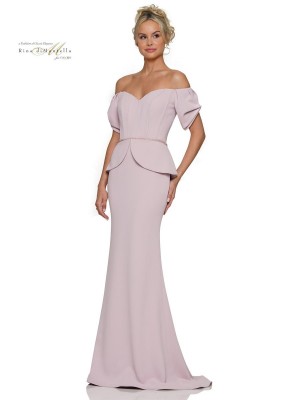 Rina Di Montella RD2965 Off Shoulder Short Sleeve Gown