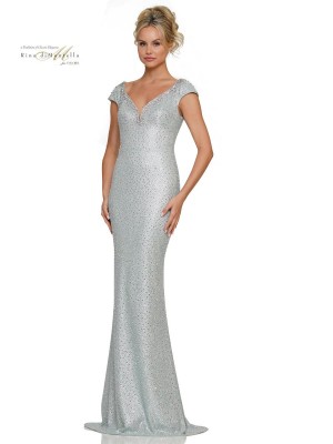 Rina Di Montella RD2983 Glitter Stone Sleek Gown