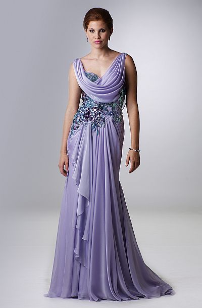 Designer Mother  Bride Gowns on Di Montella Iridescent Purple Mother Of The Bride Dress Rs1434 Image