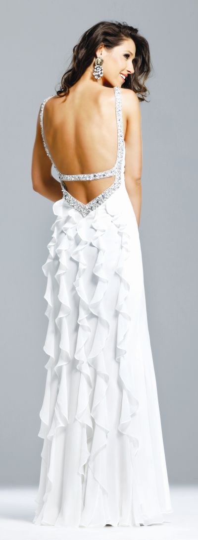 Carrie Underwood Wedding Dress Pictures on Of The Faviana Celebrity Inspired Ruffle Chiffon Prom Dress 6564 Image