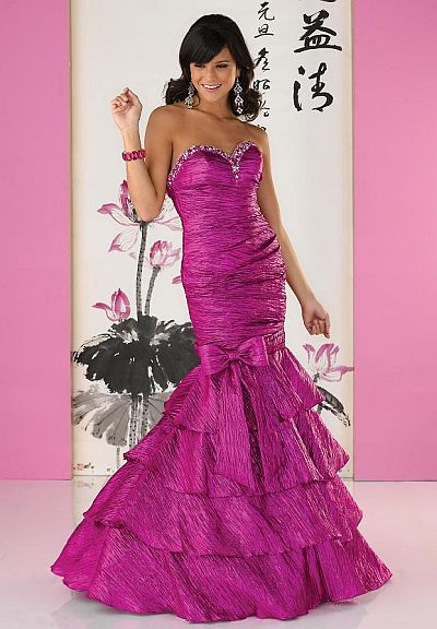 Tiffany Designs Crinkle Lame Mermaid Prom Dress 16540 image
