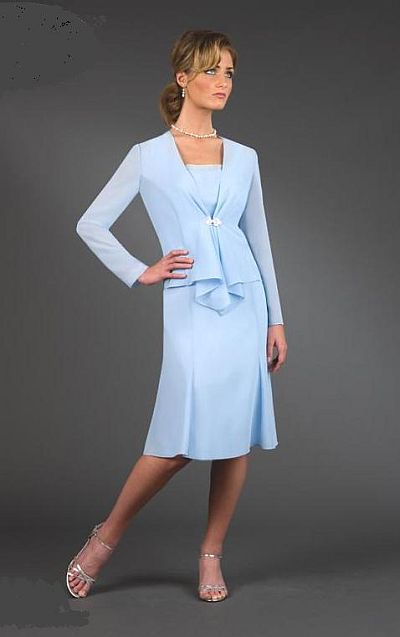 Petite Dress on Ursula Petite Knee Length Mother Of The Bride Jacket Dress 23801 Image