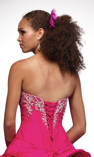 Alternate view of the Alyce Designs Corset Quinceanera Dress with Flowers 