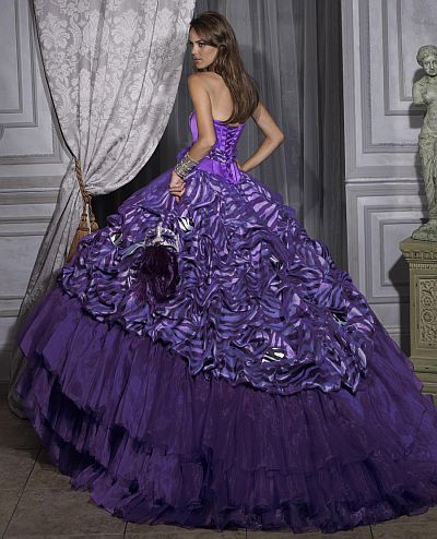 purple zebra wedding dresses