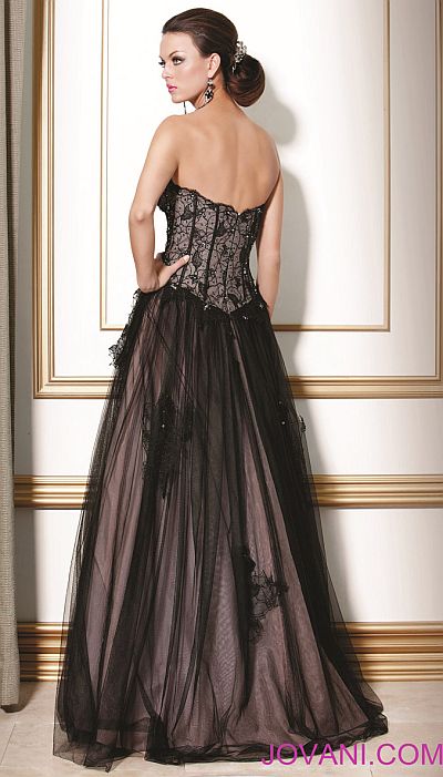 corset top evening gown