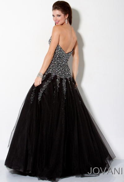 jovani strapless ball gown