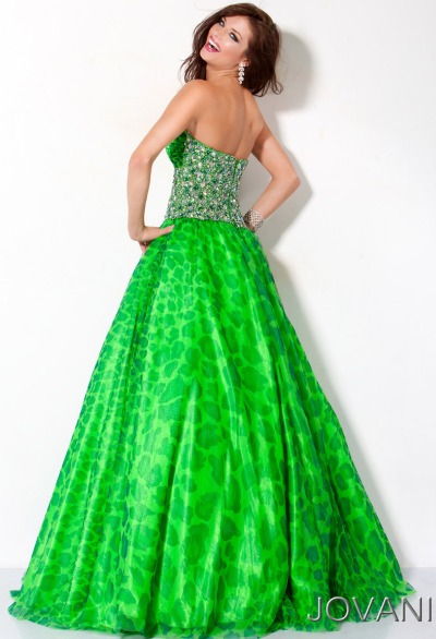 animal print ball gown