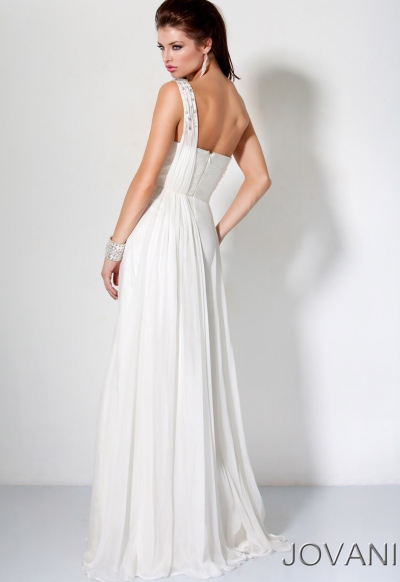 Greek Goddess Wedding Gowns on View Of The Jovani Greek Goddess One Shoulder Prom Gown 7825 Image