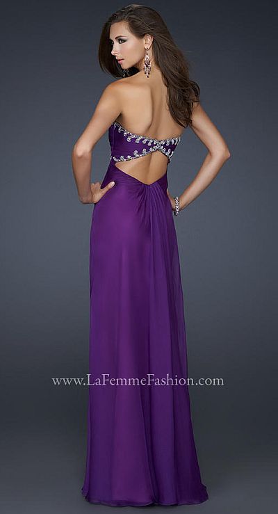 Femme Fashion Prices on La Femme Stunning Prom Dress With Diamond Back Cutout 17148