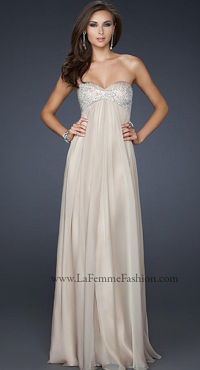 la femme chiffon ball gown