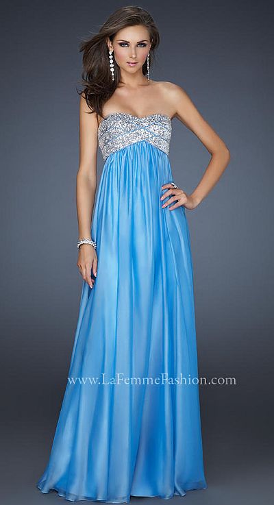 la femme chiffon ball gown