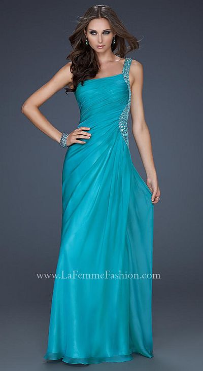 la femme chiffon ball gown
