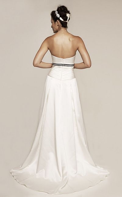 Alternate view of the Liz Fields Destination Bridal Wedding Gown with Color 