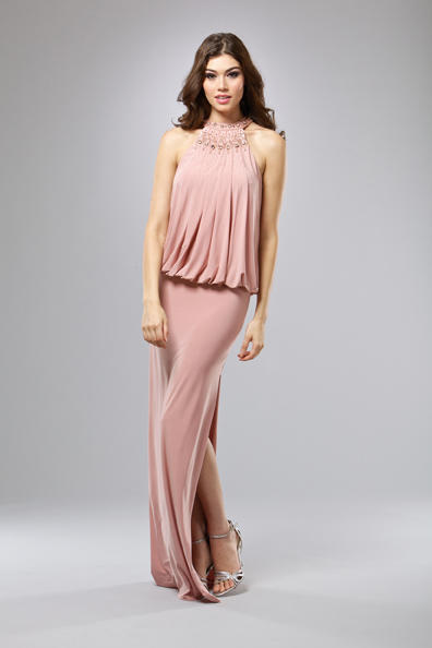 blouson evening gown