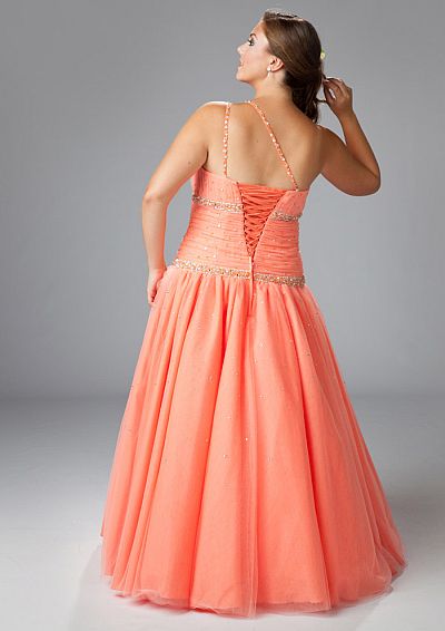 plus size tulle ball gown