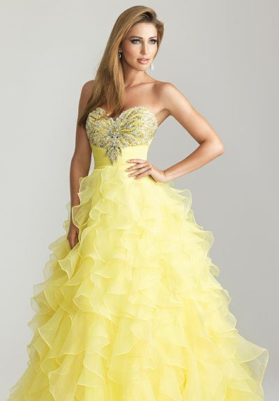 oly tiered ruffle tulle evening gown