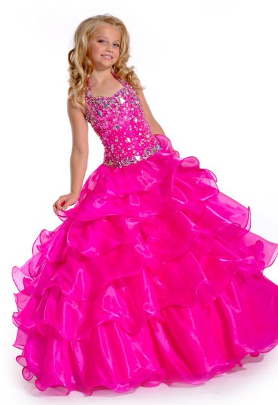 Party Time Perfect Angels 1503 Liquid Organza Girls Ball Gown ...