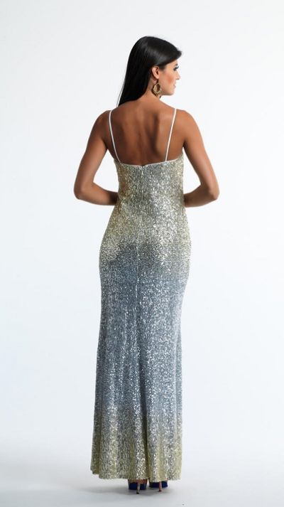 beaded ombre gown