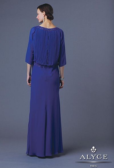 blouson evening gown