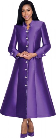 Size 10 Purple Nubiano DN5881 Ladies Church Uniform Dress