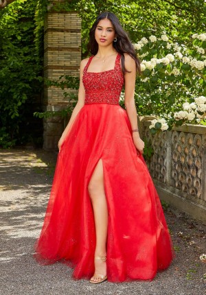 Size 6 Scarlet Morilee 47048 Romantic Sparkling Prom Dress