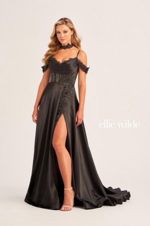 Size 18 Black Ellie Wilde by Mon Cheri EW35029 Prom Dress