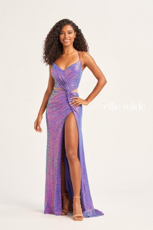 Size 00 Violet Ellie Wilde by Mon Cheri EW35234 Prom Dress
