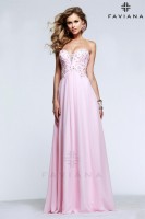 faviana glamour prom dress dresses pink evening chiffon beaded