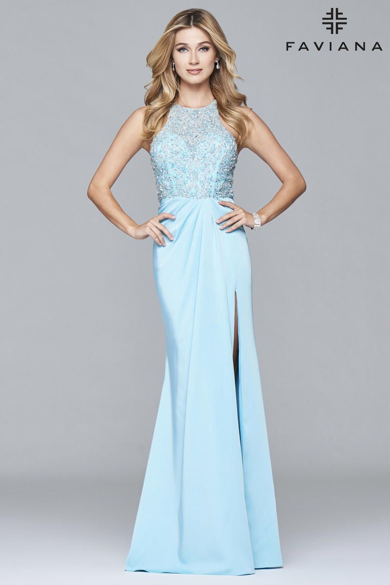 Faviana Glamour S7955 Fitted Beaded Gown: French Novelty