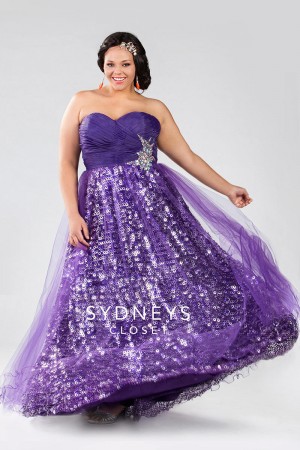 Sydneys Closet SC6007 Plus Size Ball Gown