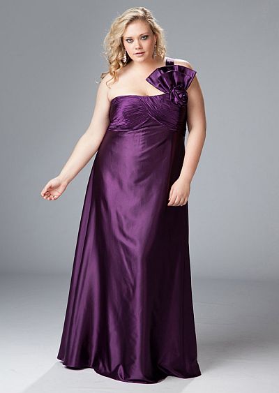 Size 18 Aqua Sydneys Closet One Shoulder Plus Size Prom Dress SC7044 ...