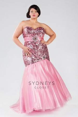 Sydneys Closet SC7097 Plus Size Mermaid Dress