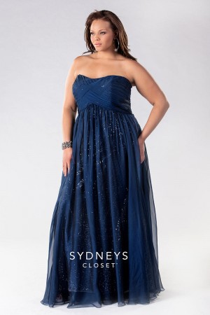 Sydneys Closet SC7121 Plus Size Empire Dress